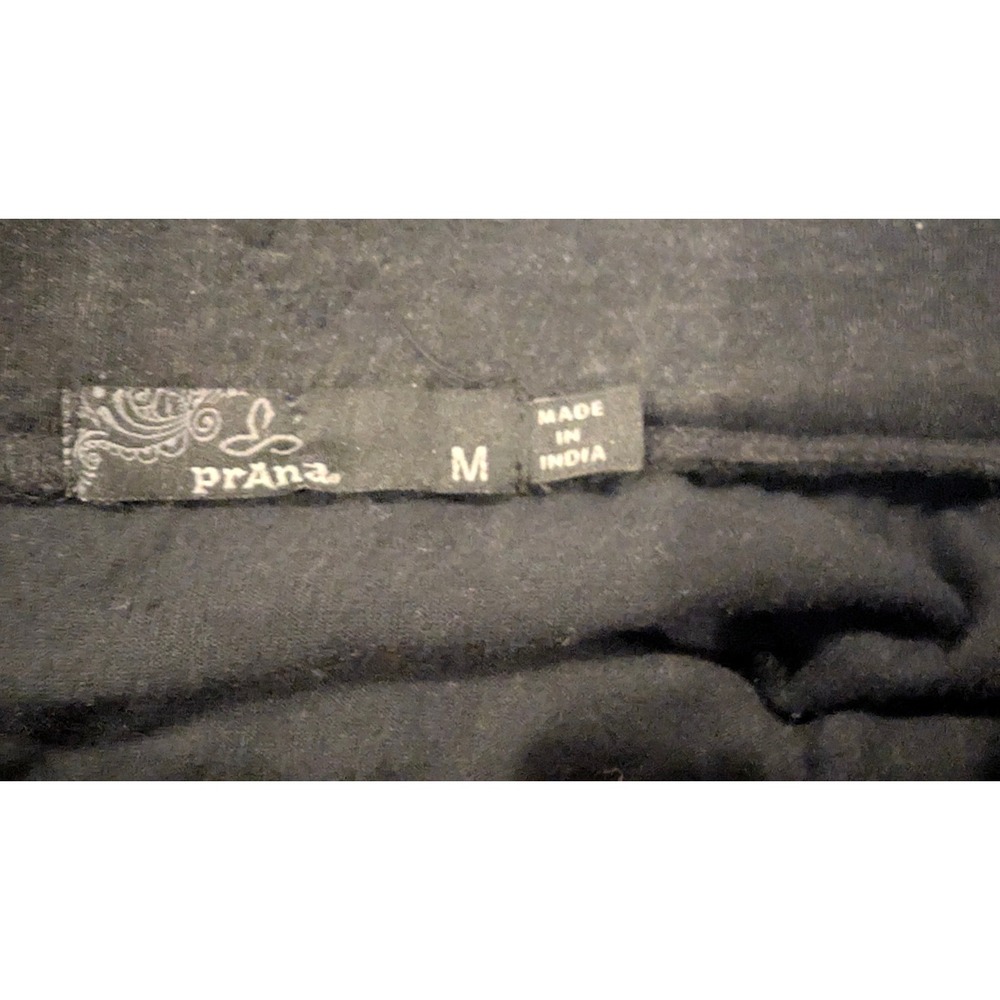prAna Mini Skirt Medium Black Wool Blend Ruffle Hem Casual Boho Dark Academia - Picture 6 of 6